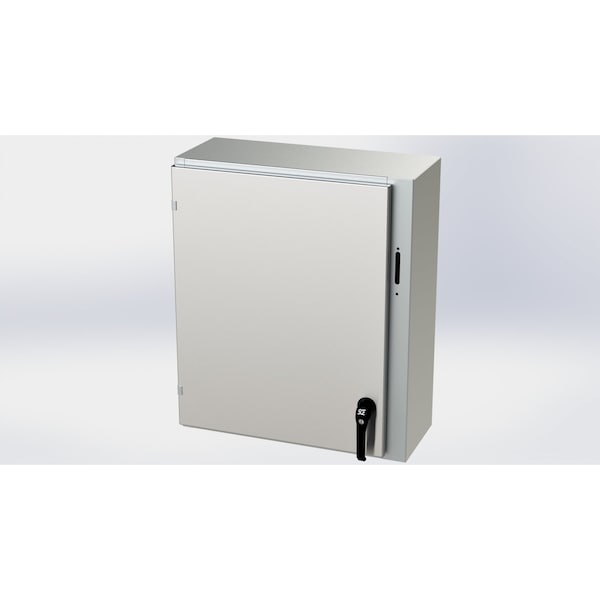 2 Point Latch Electrical Enclosures, 30 in H, 10 in D, 25.38 in W, NEMA 3R, 4, 4X, 12, 13